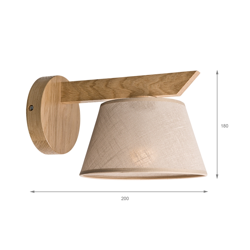 Brilagi - LED  Zidna svjetiljka ANTHONY 1xE14/40W/230V hrast/bež