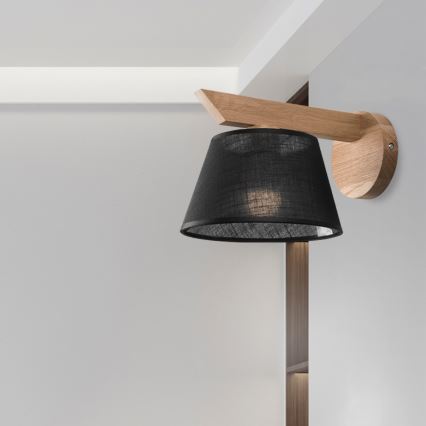 Brilagi - LED  Zidna svjetiljka ANTHONY 1xE14/40W/230V hrast/crna