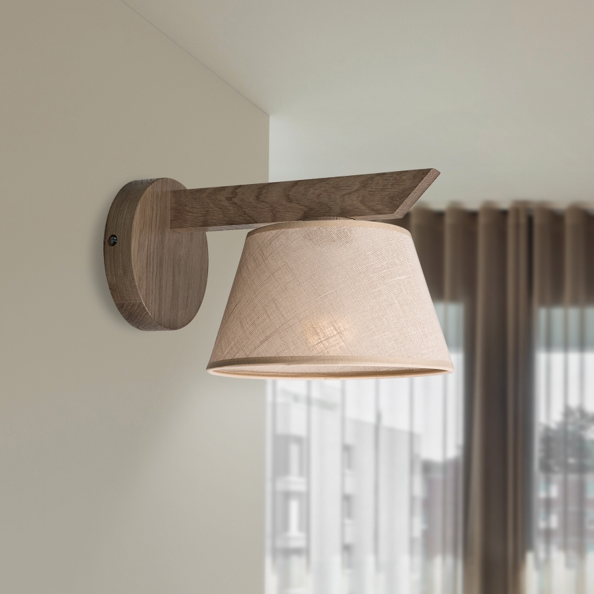 Brilagi - LED Zidna svjetiljka ANTHONY 1xE14/40W/230V hrast orah/bež