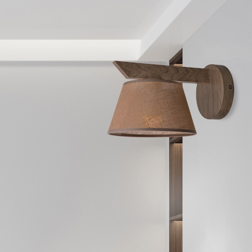 Brilagi - LED Zidna svjetiljka ANTHONY 1xE14/40W/230V hrast orah/smeđa