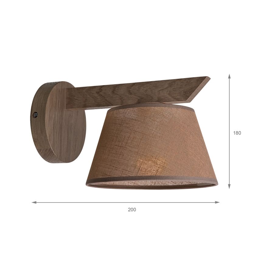 Brilagi - LED Zidna svjetiljka ANTHONY 1xE14/40W/230V hrast orah/smeđa