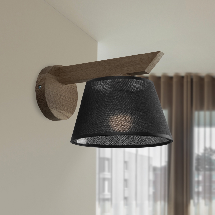 Brilagi - LED Zidna svjetiljka ANTHONY 1xE14/40W/230V hrast orah/crna