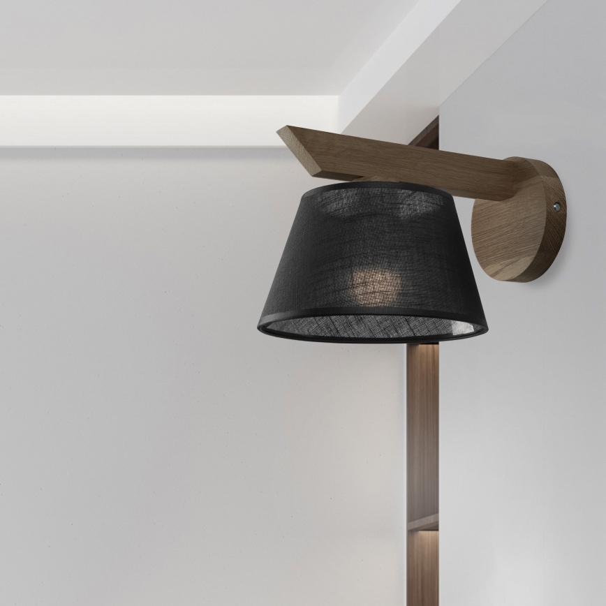Brilagi - LED Zidna svjetiljka ANTHONY 1xE14/40W/230V hrast orah/crna