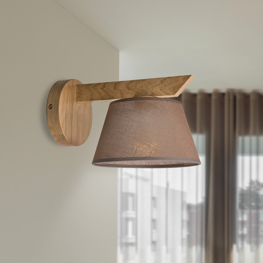 Brilagi - LED  Zidna svjetiljka ANTHONY 1xE14/40W/230V hrast/smeđa