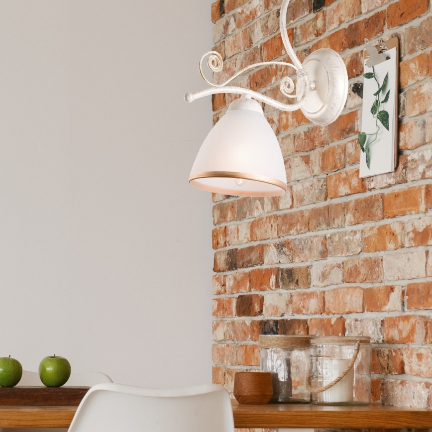 Brilagi - LED zidna svjetiljka ANTICO 1xE27/60W/230V bijela patina