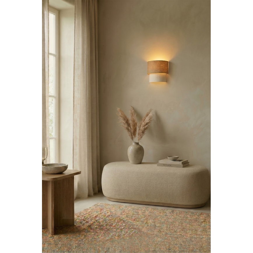 Brilagi - LED zidna svjetiljka BOHO ECO 1xE27/10W/230V bež/krem