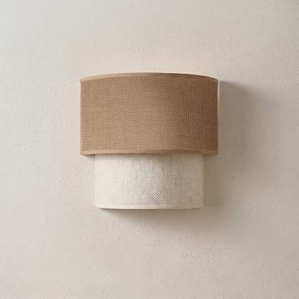 Brilagi - LED zidna svjetiljka BOHO ECO 1xE27/10W/230V bež/krem