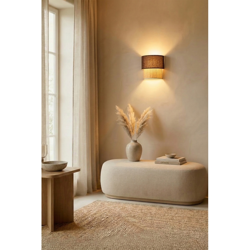 Brilagi - LED zidna svjetiljka BOHO ECO 1xE27/10W/230V smeđa/krem