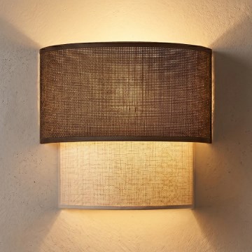 Brilagi - LED zidna svjetiljka BOHO ECO 1xE27/10W/230V smeđa/krem
