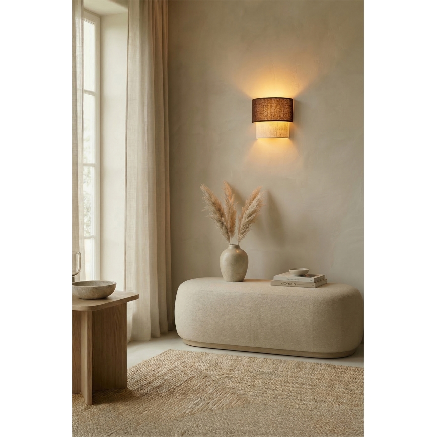 Brilagi - LED zidna svjetiljka BOHO ECO 1xE27/10W/230V smeđa/krem