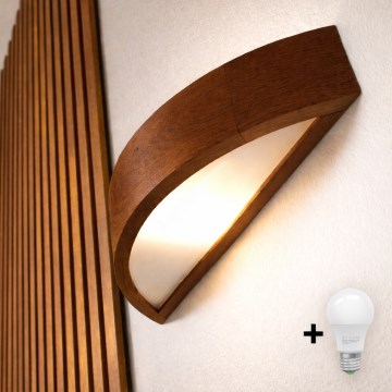 Brilagi - LED zidna svjetiljka CARVALHO 1xE27/15W/230V hrast-trešnja