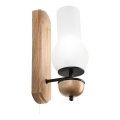 Brilagi - LED Zidna svjetiljka COTTAGE 1xE14/40W/230V hrast/bijela
