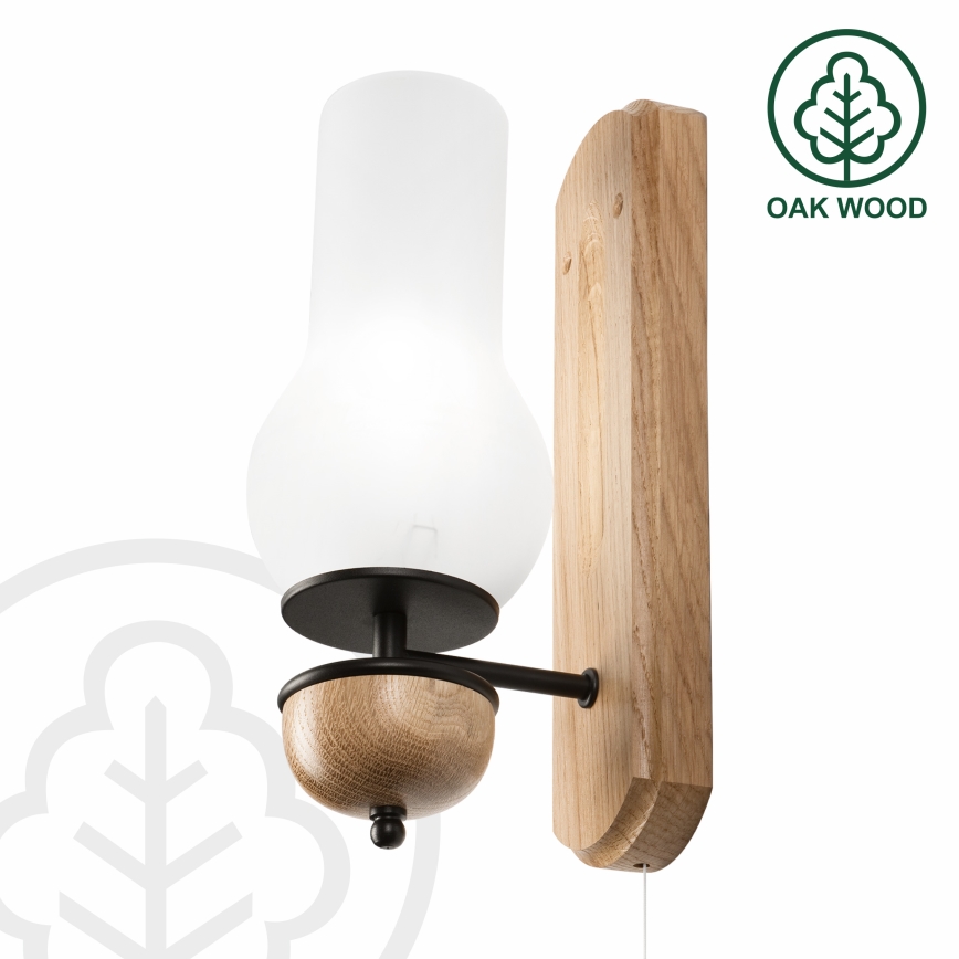 Brilagi - LED Zidna svjetiljka COTTAGE 1xE14/40W/230V hrast/bijela