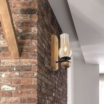 Brilagi - LED Zidna svjetiljka COTTAGE 1xE14/40W/230V hrast/smeđa