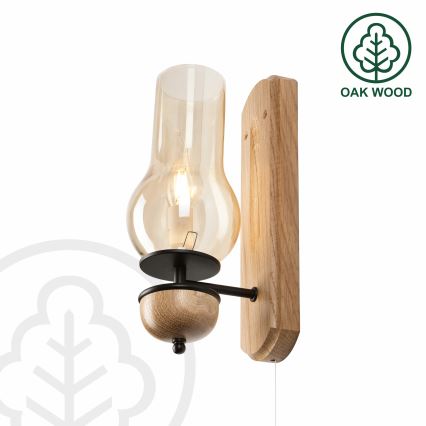 Brilagi - LED Zidna svjetiljka COTTAGE 1xE14/40W/230V hrast/smeđa