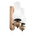 Brilagi - LED Zidna svjetiljka COTTAGE 2xE14/40W/230V hrast/bijela