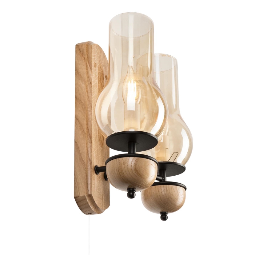 Brilagi - LED Zidna svjetiljka COTTAGE 2xE14/40W/230V hrast/smeđa