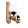 Brilagi - LED Zidna svjetiljka COTTAGE 2xG9/40W/230V hrast/bijela