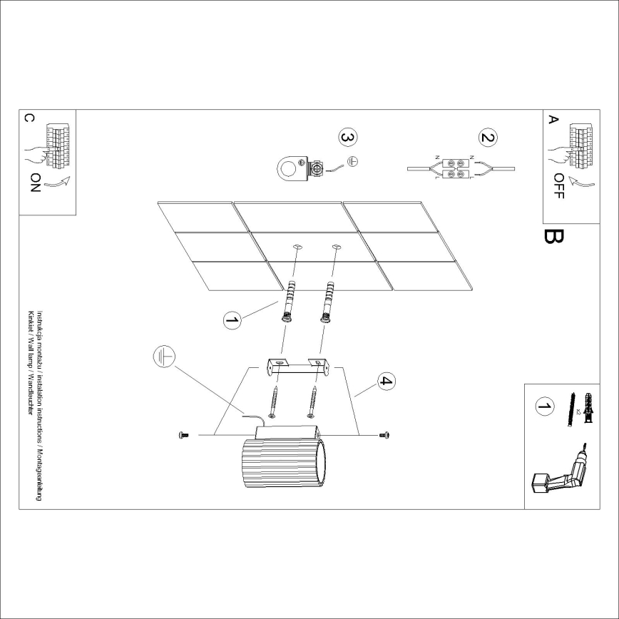 Brilagi - LED zidna svjetiljka CRESTO 1xGU10/10W/230V 10 cm crna