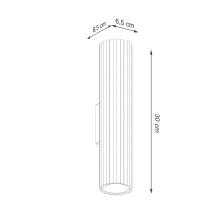 Brilagi - LED zidna svjetiljka CRESTO 2xGU10/10W/230V 30 cm bijela