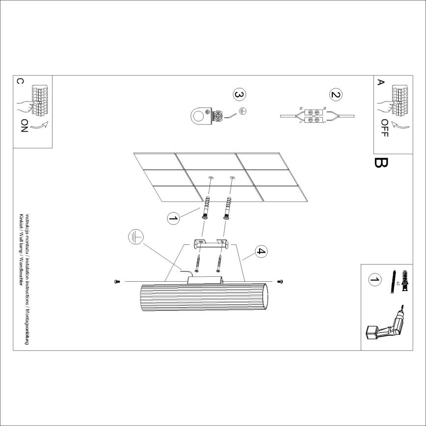 Brilagi - LED zidna svjetiljka CRESTO 2xGU10/10W/230V 30 cm bijela