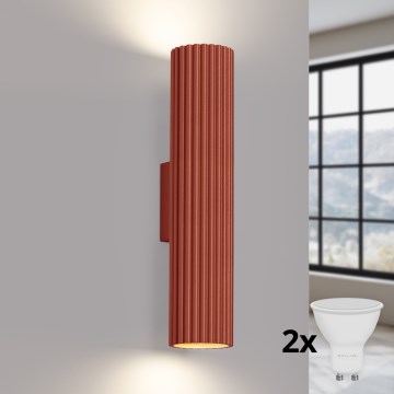BRILAGI - LED zidna svjetiljka CRESTO 2xGU10/10W/230V 30 cm narančasta