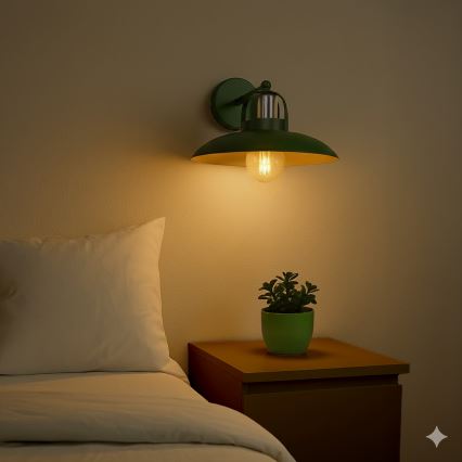 Brilagi - LED Zidna svjetiljka FLAMENGO 1xE27/60W/230V zelena