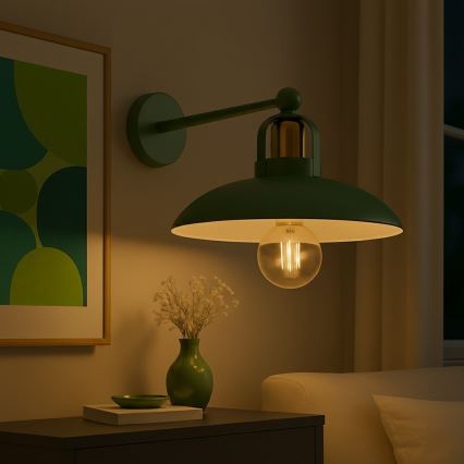 Brilagi - LED Zidna svjetiljka FLAMENGO 1xE27/60W/230V zelena