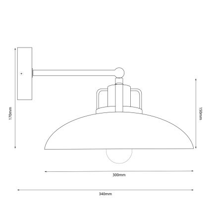 Brilagi - LED Zidna svjetiljka FLAMENGO 1xE27/60W/230V zelena