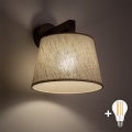 BRILAGI - LED zidna svjetiljka LATTE 1xE27/15W/230V borovina/bež