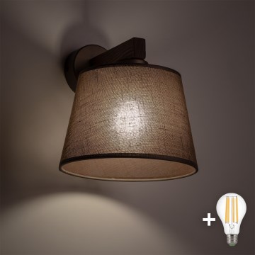 BRILAGI - LED Zidna svjetiljka LATTE 1xE27/15W/230V borovina/smeđa