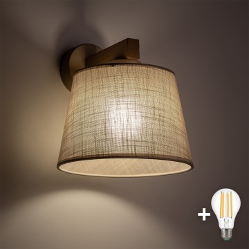 BRILAGI - LED zidna svjetiljka LATTE SABIA 1xE27/15W/230V borovina/bež