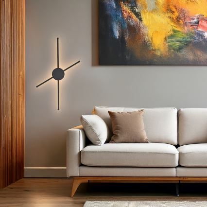 Brilagi - LED Zidna svjetiljka LUGO QUATTRO LED/16W/230V crna