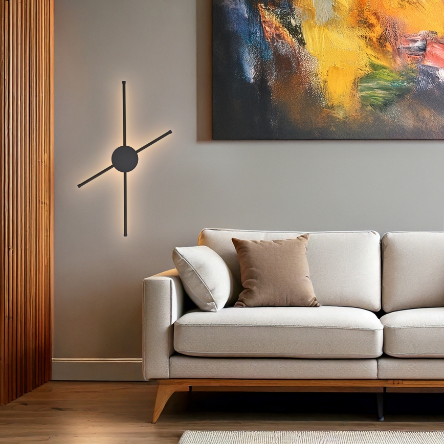 Brilagi - LED Zidna svjetiljka LUGO QUATTRO LED/16W/230V crna