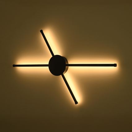 Brilagi - LED Zidna svjetiljka LUGO QUATTRO LED/16W/230V crna