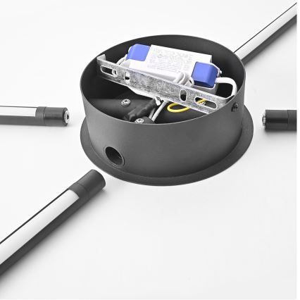 Brilagi - LED Zidna svjetiljka LUGO QUATTRO LED/16W/230V crna