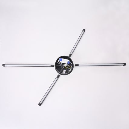 Brilagi - LED Zidna svjetiljka LUGO QUATTRO LED/16W/230V crna