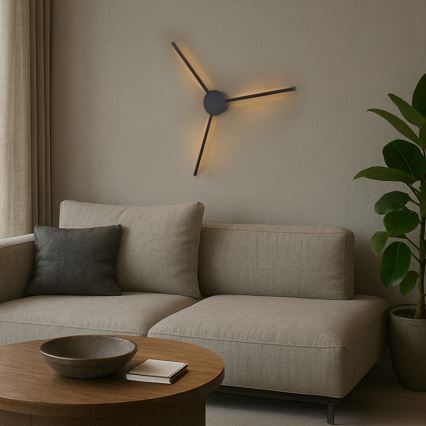 Brilagi - LED Zidna svjetiljka LUGO TRE LED/14W/230V crna
