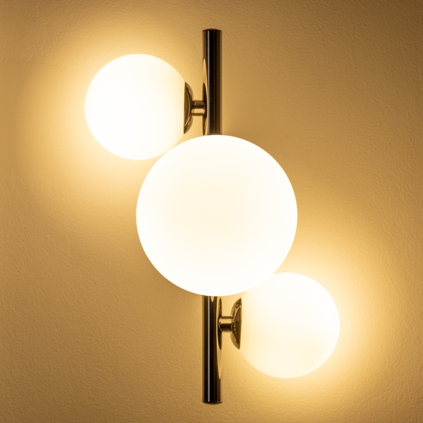 Brilagi - LED zidna svjetiljka MILLA 3xG9/3W/230V crni krom/bijela