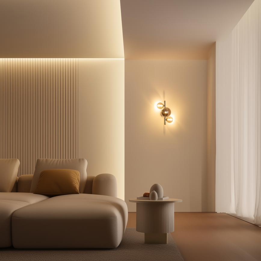 Brilagi - LED zidna svjetiljka MILLA 3xG9/3W/230V crni krom/dimljeno staklo