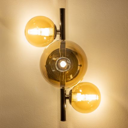 Brilagi - LED zidna svjetiljka MILLA 3xG9/3W/230V crni krom/zlatna