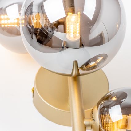 Brilagi - LED Zidna svjetiljka MILLA 3xG9/3W/230V zlatna/dimna