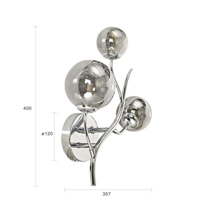 Brilagi - LED Zidna svjetiljka MISTEL 3xG9/3W/230V sjajni krom/dimna