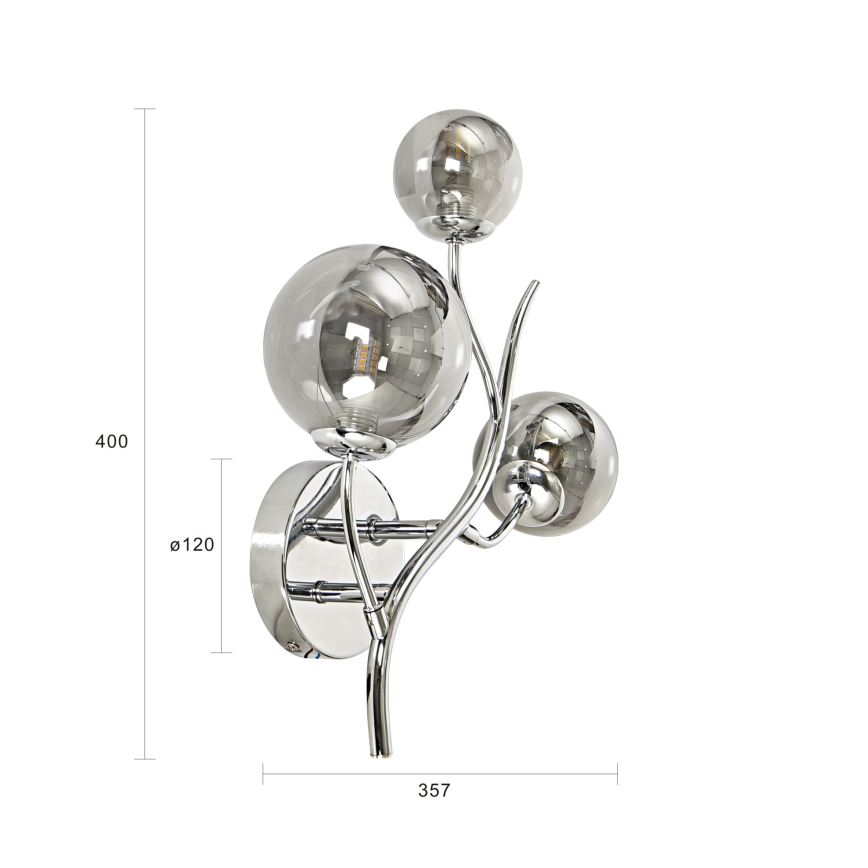 Brilagi - LED Zidna svjetiljka MISTEL 3xG9/3W/230V sjajni krom/dimna