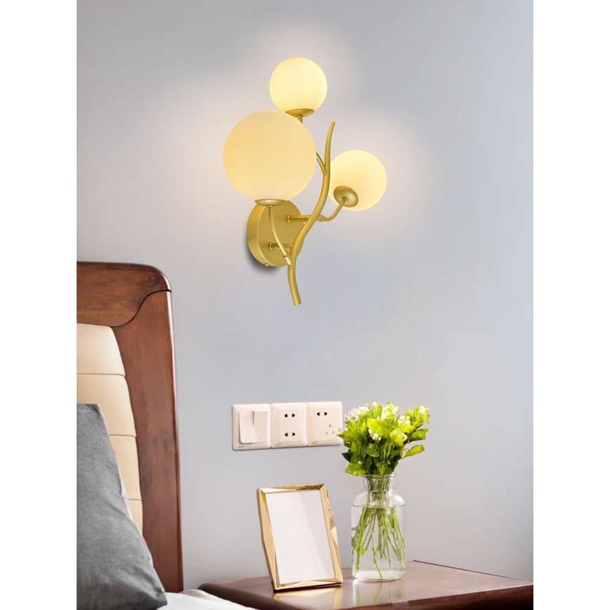 Brilagi - LED Zidna svjetiljka MISTEL 3xG9/3W/230V zlatna/bijela