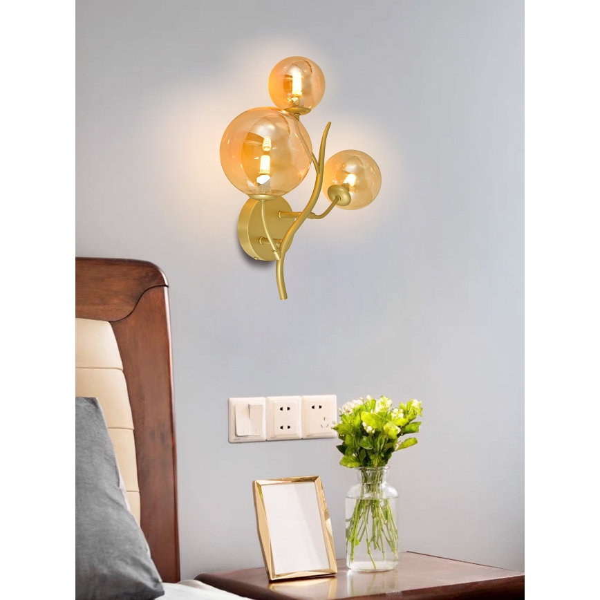 Brilagi - LED Zidna svjetiljka MISTEL 3xG9/3W/230V zlatna