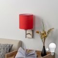 BRILAGI - LED zidna svjetiljka NUBILA 1xE27/60W/230V matni krom/crvena