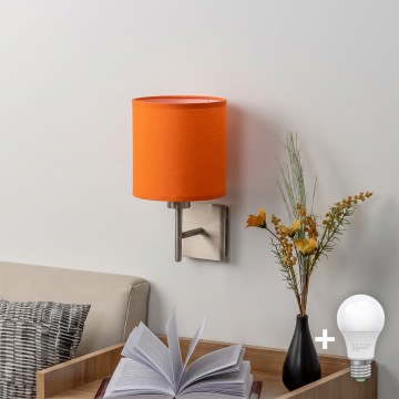 BRILAGI - LED zidna svjetiljka NUBILA 1xE27/60W/230V matni krom/narančasta