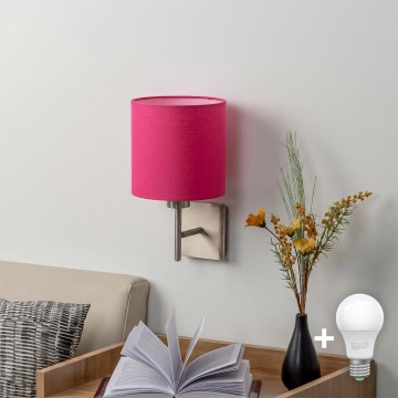 BRILAGI - LED Zidna svjetiljka NUBILA 1xE27/60W/230V matni krom/ružičasta