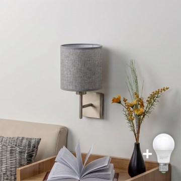 BRILAGI - LED zidna svjetiljka NUBILA 1xE27/60W/230V matni krom/siva